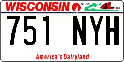 WI license plate 751NYH