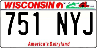 WI license plate 751NYJ