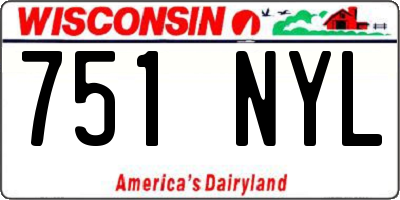 WI license plate 751NYL