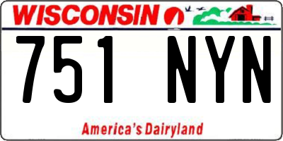WI license plate 751NYN