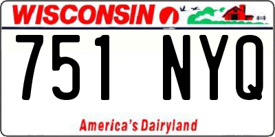 WI license plate 751NYQ