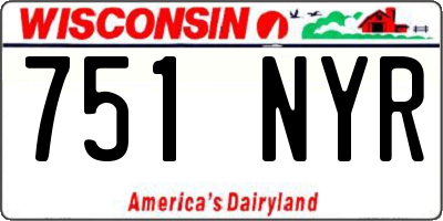 WI license plate 751NYR