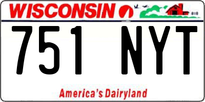 WI license plate 751NYT