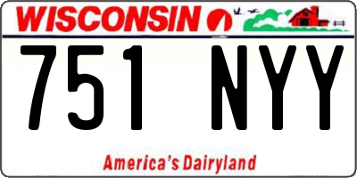 WI license plate 751NYY