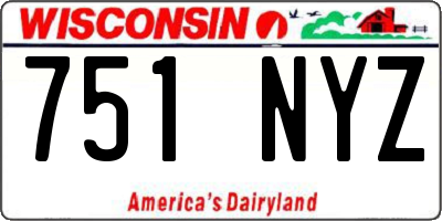 WI license plate 751NYZ