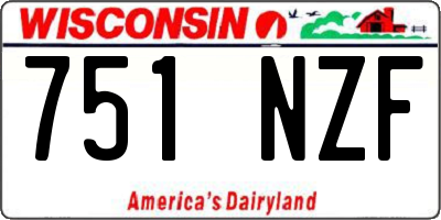 WI license plate 751NZF