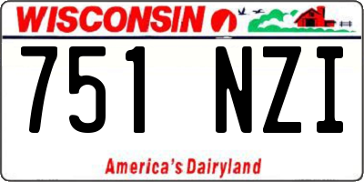 WI license plate 751NZI