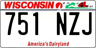 WI license plate 751NZJ