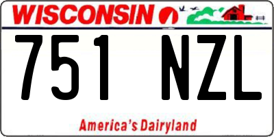 WI license plate 751NZL