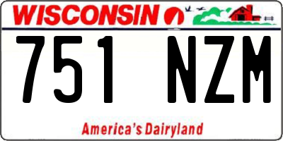 WI license plate 751NZM