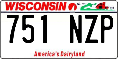 WI license plate 751NZP