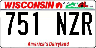 WI license plate 751NZR