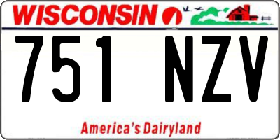 WI license plate 751NZV