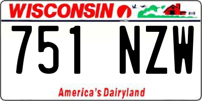 WI license plate 751NZW