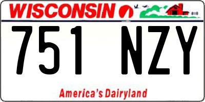 WI license plate 751NZY