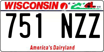 WI license plate 751NZZ