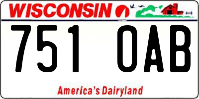 WI license plate 751OAB