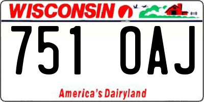 WI license plate 751OAJ