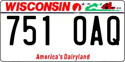 WI license plate 751OAQ