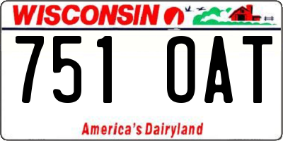 WI license plate 751OAT