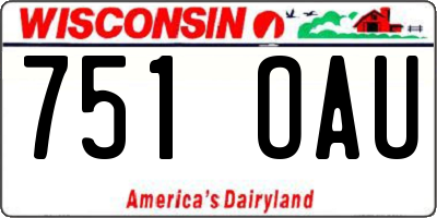 WI license plate 751OAU