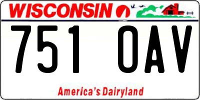 WI license plate 751OAV