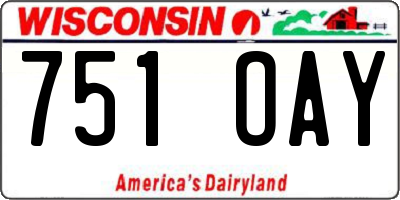 WI license plate 751OAY