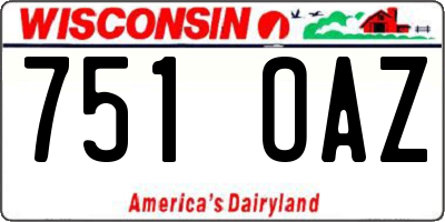 WI license plate 751OAZ