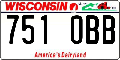 WI license plate 751OBB