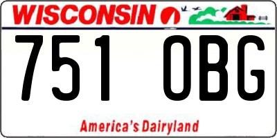 WI license plate 751OBG