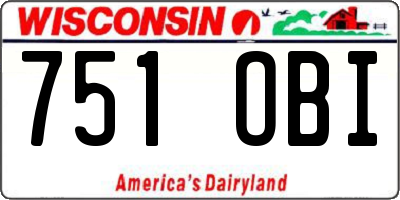 WI license plate 751OBI