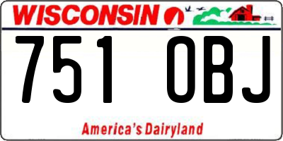 WI license plate 751OBJ
