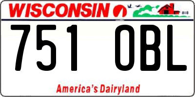 WI license plate 751OBL
