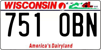 WI license plate 751OBN