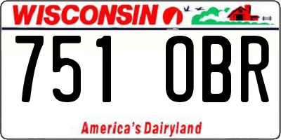 WI license plate 751OBR