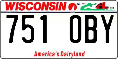 WI license plate 751OBY