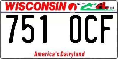 WI license plate 751OCF