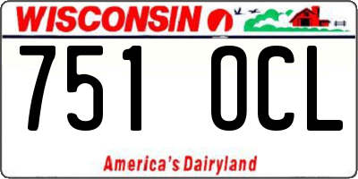 WI license plate 751OCL