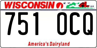 WI license plate 751OCQ
