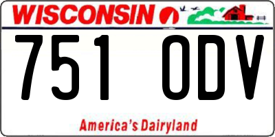 WI license plate 751ODV