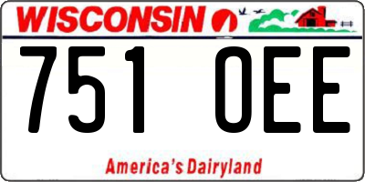 WI license plate 751OEE