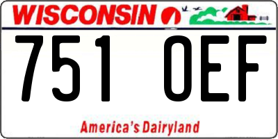 WI license plate 751OEF