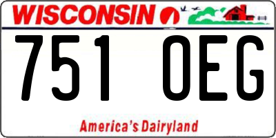 WI license plate 751OEG