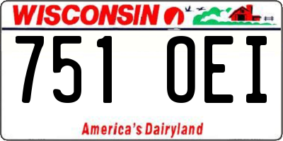 WI license plate 751OEI