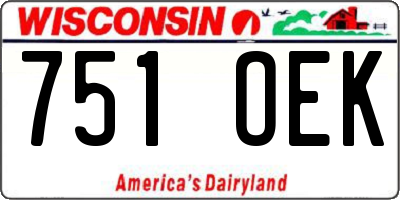 WI license plate 751OEK