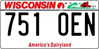 WI license plate 751OEN