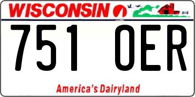 WI license plate 751OER