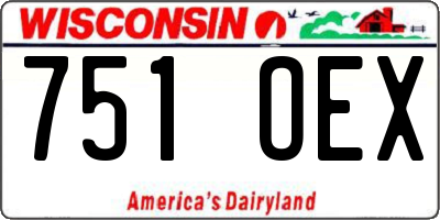 WI license plate 751OEX