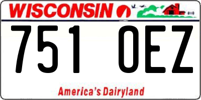 WI license plate 751OEZ