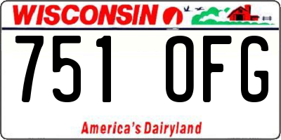 WI license plate 751OFG